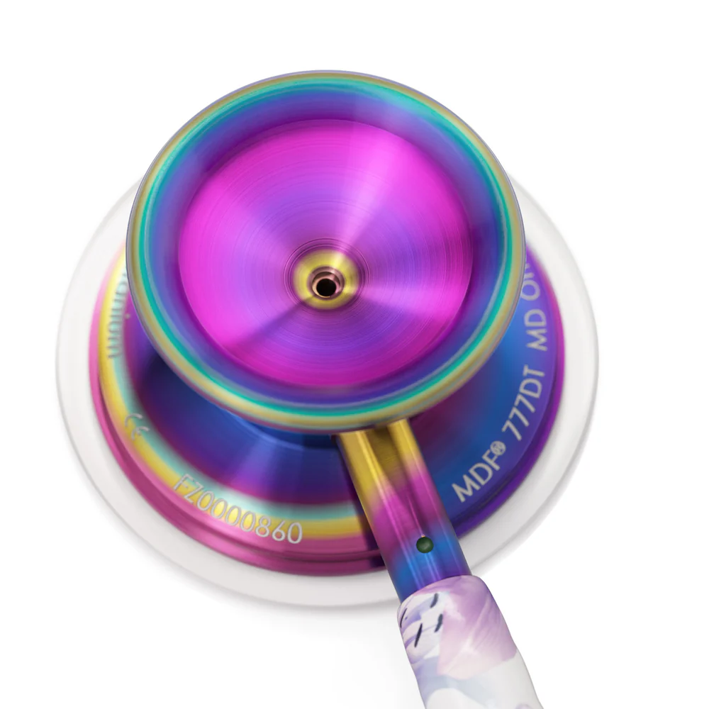 MD One® Epoch® Titanium Adult Stethoscope - Monet/Kaleidoscope - Image 3