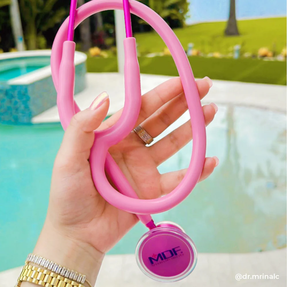 Acoustica® Pink Stethoscope Pinkalloy and Cosmo - Image 2