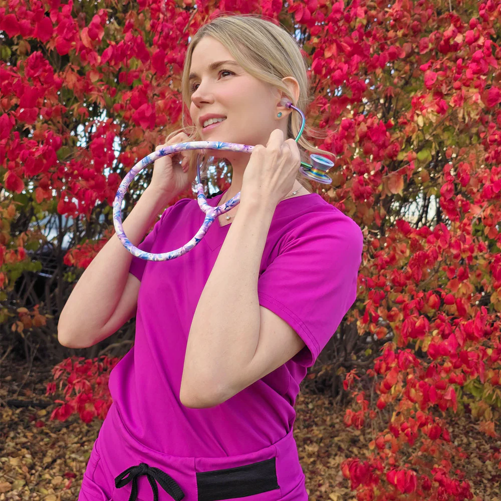 MD One® Epoch® Titanium Adult Stethoscope - Monet/Kaleidoscope - Image 4
